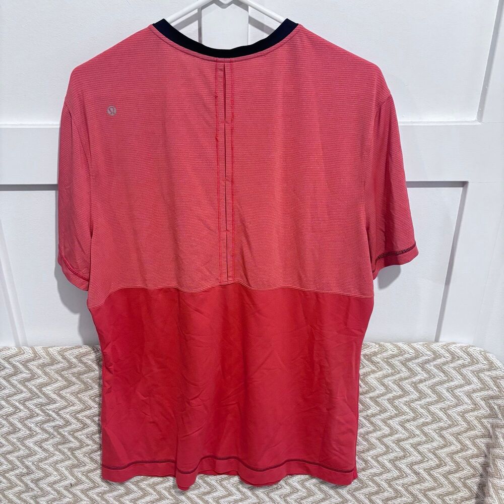 Lululemon Men’s Precise Tee Mesh Alarming Orange - Picture 6 of 7